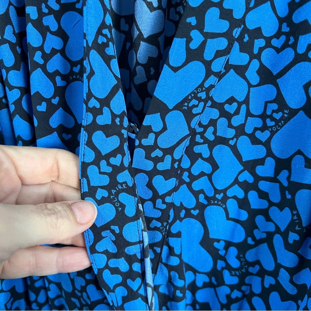 Zadig & Voltaire Reveal Print Coeur Heart Print Mini Dress - Picture 6 of 15